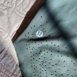Lululemon Forest Green Laser-Cut Flow Tank